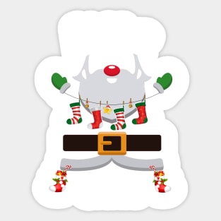 Welder Claus Santa Christmas Costume Pajama Sticker